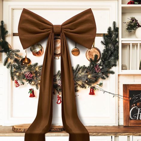 Nœud En Velours - 50 x 180 cm - Décoration De Sapin De Noël Et De Fête - Intérieur Extérieur - 1 Pièce (1/5)