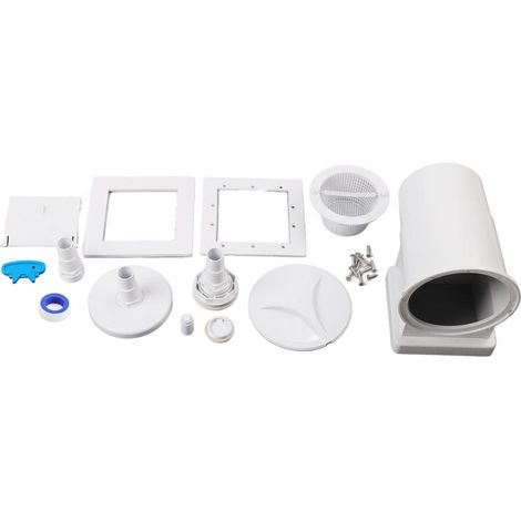 Swimming pool wall skimmer ABS G1 1/2 internal thread 6.5 l, pool cleaner, debris collector filter (1/5)