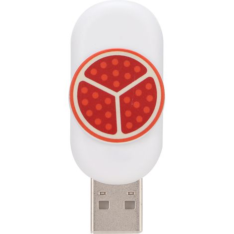 64 GB Mini-USB-Stick in Granatenform mit Cartoon-Taste