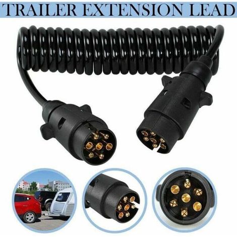 Câble d'extension de remorque 7 broches -  - Connecteur 7 fils - Norme européenne - Étanche - Durable (1/4)
