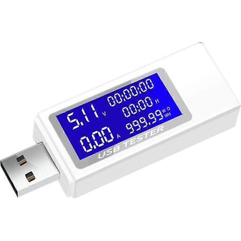 Testeur USB, voltmètre 4-30 V, ampèremètre temporisé, moniteur numérique, indicateur de coupure de courant, testeur de chargeur (1/4)