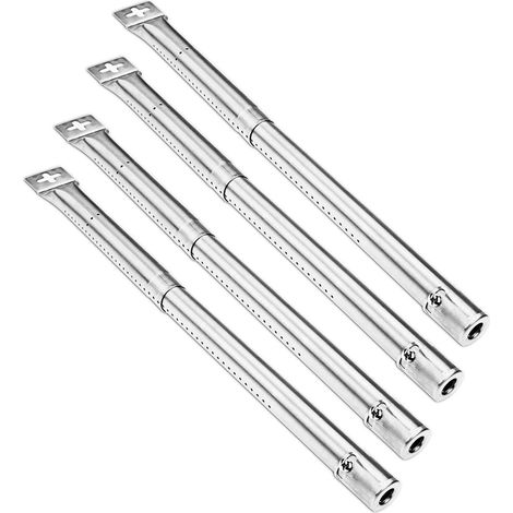 42204 Barbecue au gaz Universel Brûleurs de Tube réglables en Acier Inoxydable pour Grils (30.5 à 44.5cm, Paquet de 4)