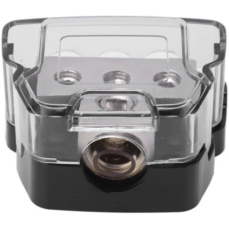 3-fach Stromverteilerblock mit Erdung, Audio-Splitter, 0 AWG Eingang, 4 Ausgänge, universell für Autos (1/5)