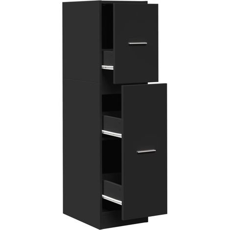 Maison Exclusive - Armario botiquín madera de ingeniería negro 30