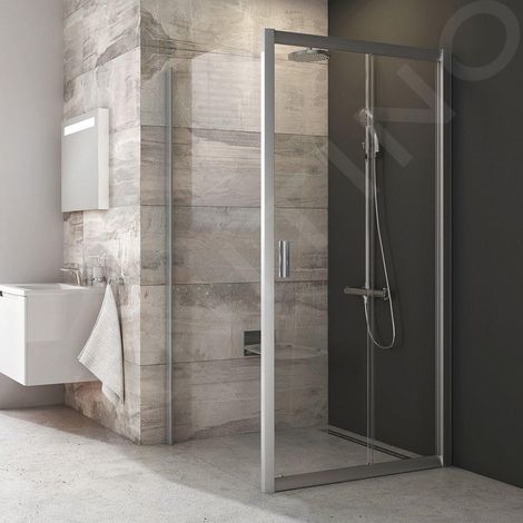 Ravak Blix - Paroi de douche BLPS-80, 770-790 mm, aluminium brillant/verre clair 9BH40C00Z1 (1/4)