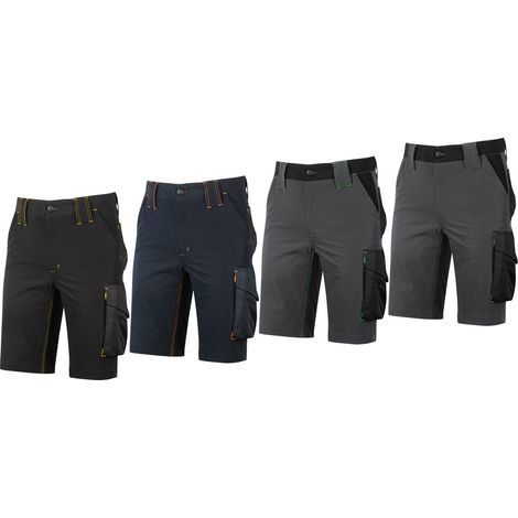 Pantaloni corti da lavoro U-Power Mercury U-4 stretch-Blu-XL - Blu - 