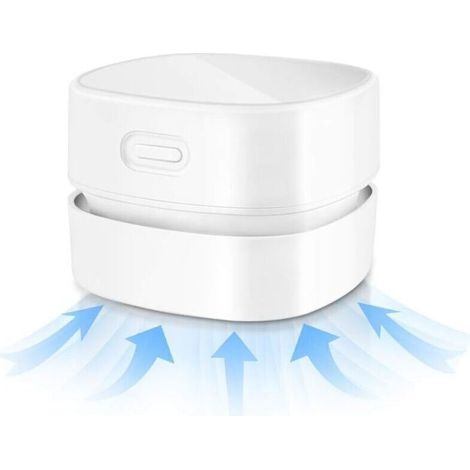 Aspirateur de Bureau Sans Fil, Mini Aspirateur de Table sans Fil, USB Rechargeable, Balayeuse Aspirateurs à Main, pour Enlever Les Miettes, la Poussière de la Table, du Clavier, Voitures (1/4)