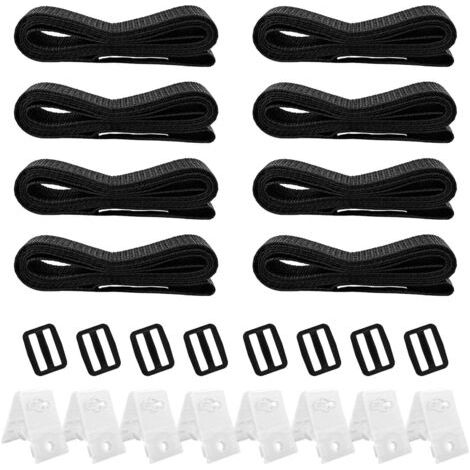 Kit de Fixation pour Bâche Solaire de Piscine, Accessoires Enrouleur de Couverture Solaire Jeu de Roues de Parasol Sangles de Serrage de Couverture de Piscine, pour couvertures de bâches de Piscine (1/5)