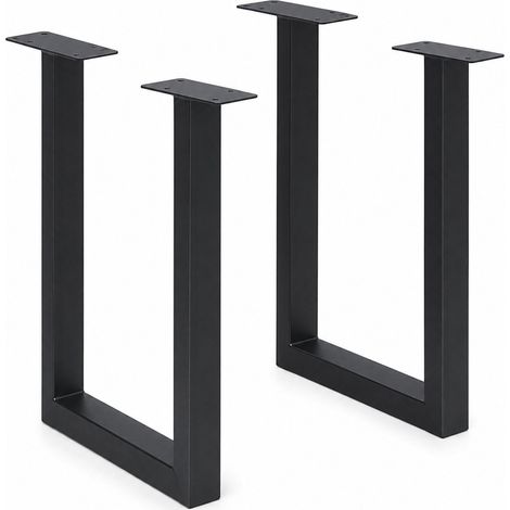 Home Heavenly® - Pack 2 Patas U para Mesa, Estructura Metálica Industrial, Perfil 8x4 cm, 74 cm Alto.  Medidas: 74 x 74 cm (1/5)