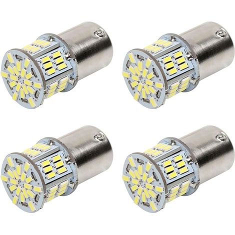 [JAMAIS UTILISÉ]Ampoule LED Voiture 4 Pcs 1157 Blanc 6000-7000K P21/5W, Veilleuse LED Voiture pour Feu de Stop, Feux Arrière, Moto, RV, Auto