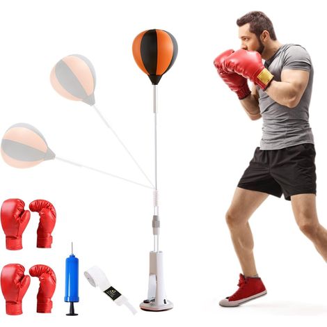Support Boxe, 130-150 cm Punching Ball Adulte en Hauteur Réglable (1/5)