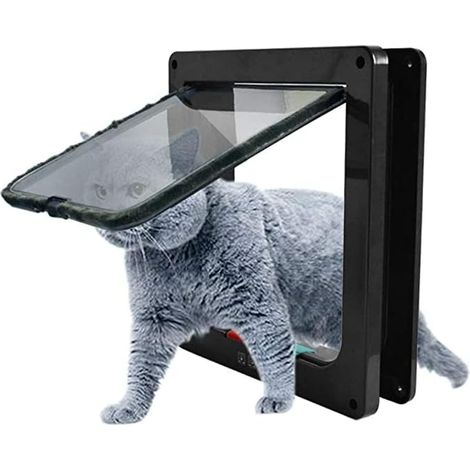 Porte pour Chat/Chien – M, Noir, Verrouillable, Intérieur (1/5)