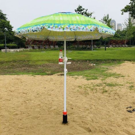 Parapluie De Plage Sable Ancre, Terre Pieds de Parasols, Base Ancrage Support de Parasol Plastique, pour Le Patio De Pelouse De Sab (1/5)