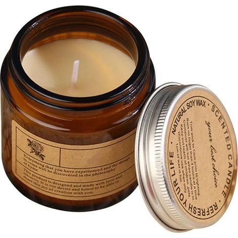 Bougie Parfumée Sans Fumée Petite Bougie Romantique Cire Végétale Santal Pour Décoration Intérieure Et Ambiance Festive (1/5)