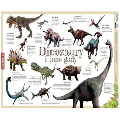 Tappetino da scrivania con dinosauri e altri rettili