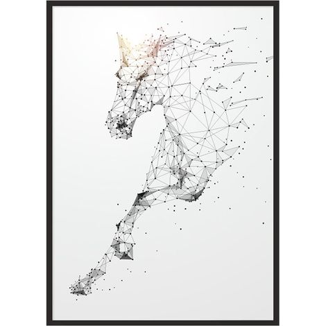 Bild Poster im Rahmen 43x33cm Pferd P703 (1/4)