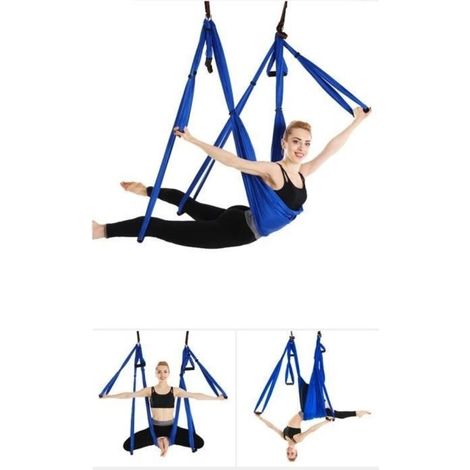 Yoga-Hängematte, Anti-Schwerkraft-Luftelastisch, Entspannungsfunktion, hohe Belastbarkeit bis 900 kg