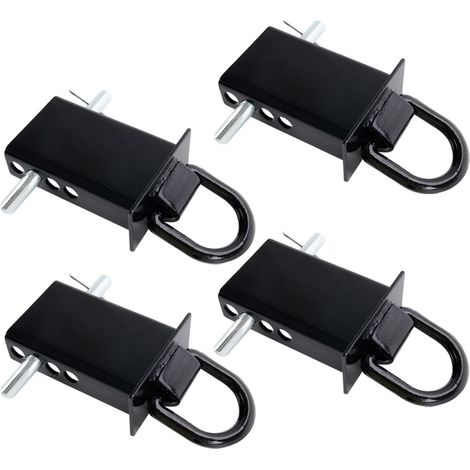 Manchon d'attelage robuste et réglable pour remorque, anneau en D de 5/8 po, adapté aux camions et remorques à plateau - 1 unité (1/3)