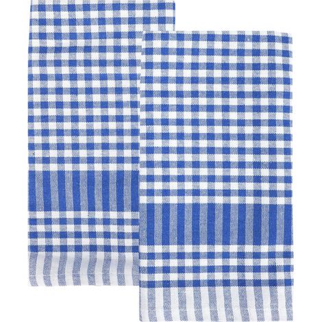 2 Küchentücher in Ingwerblau, 50 x 66 cm – Baumwolle – saugfähig – schnelltrocknend
