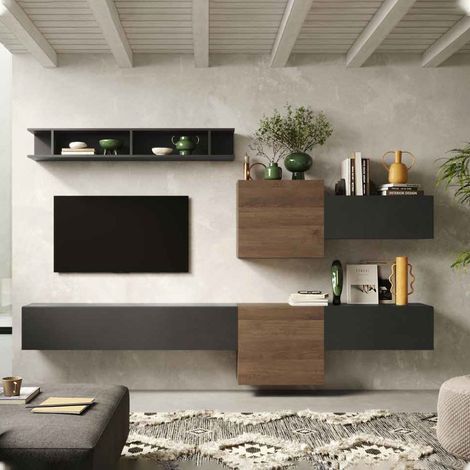 Parete attrezzata soggiorno comp 22 - Infinity LAVA / MERCURE (1/2)