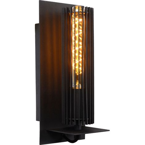 Applique murale Lucide Lionel métal noir E27 40W IP20 (1/5)