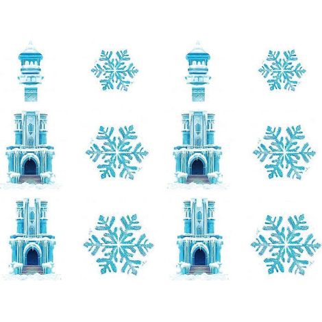 Élégant présentoir à gâteaux et cupcakes en forme de flocon de neige, idéal pour les fêtes et événements. (1/5)