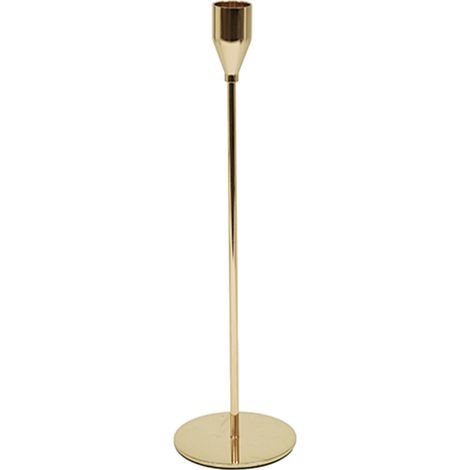 Candelabro H29cm Oro Singola Candela in Metallo Portacandele Elegante Tavola Natale Centrotavola candeliere e Arredamento Moderno per Casa Ristoranti locali e eventi (1/5)