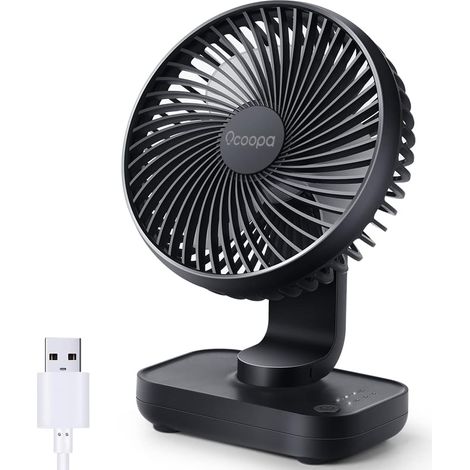 Ventilador USB silencioso, ventilador de escritorio/mesa ultra potente, 4 velocidades ajustables, mini ventilador portátil - Para el hogar, dormitorio, oficina y exteriores. (1/5)