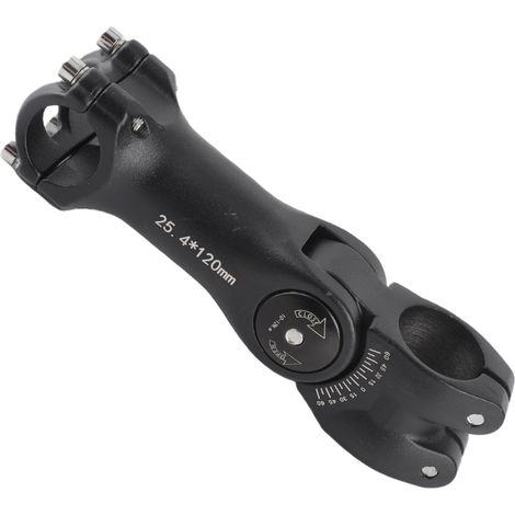 Potence de guidon réglable à 60 degrés en alliage d'aluminium, rehausseur pour modification de vélo de montagne, 25,4 x 120 mm (1/5)