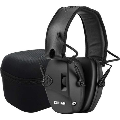 Casque anti-bruit électronique pour tir et chasse, réduction de bruit, avec étui (1/5)