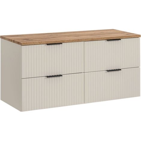 Badezimmer-Set NOXERA 120 cm – Congo-Braun – Platte für Waschbecken (1/5)