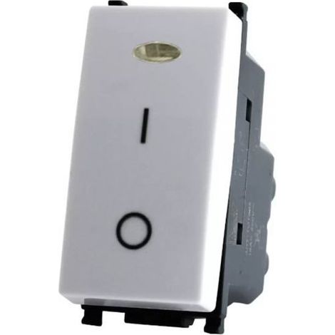 MAPAM interruttore bipolare SPIA (16A-250V) compatibile con Vimar Plana - 662B