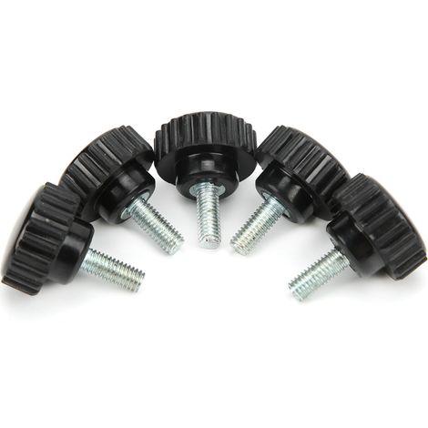 10 Stück Spannknopf, Jig-Schraube, Drehbank-Handgriff, Drehmutter, gerades Gewinde, Sicherungsgriff M6x25x15 (1/5)