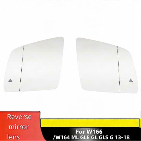 Rétroviseur chauffant avec verre de protection d'angle mort, lentille de miroir A1668100719, convient aux Mercedes-Benz W164, W166, ML, GLE et GLS. (1/5)