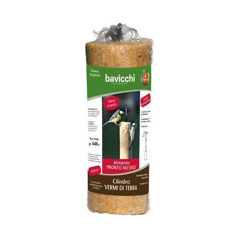 CILINDRO VERMI PER UCCELLI SELVATICI DA 850 GR BAVICCHI