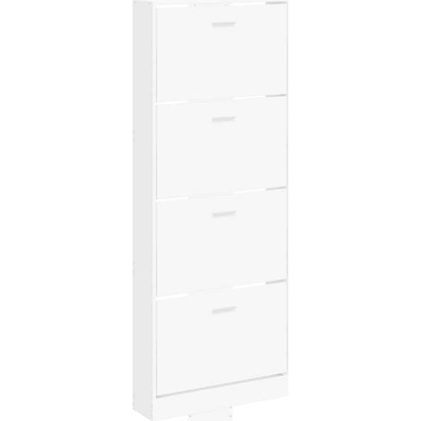 Maison Exclusive - Zapatero madera contrachapada blanco 59x17x150 (1/5)