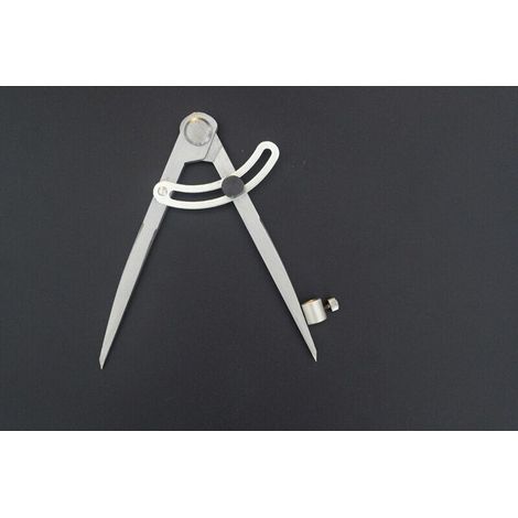CSPARKV Rayon 250mm Compas en Acier au Carbone Professionnel Compass Pencil Grande Diviseur d'ailes en Cuir Outil Rotatif Séparateur d'ailes, Jauge de Marquage Industriel (1/4)