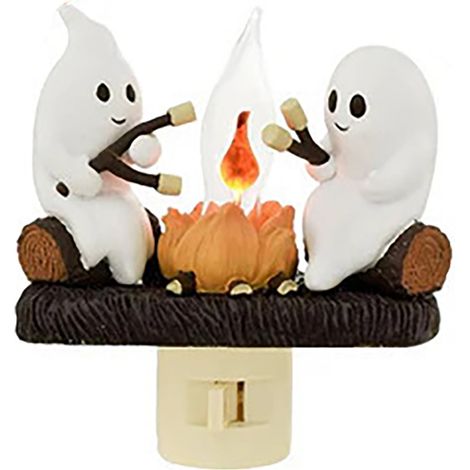Veilleuse LED fantôme effet feu de camp, lampe à flamme vacillante pour décoration intérieure, prise UE 220 V (1/4)