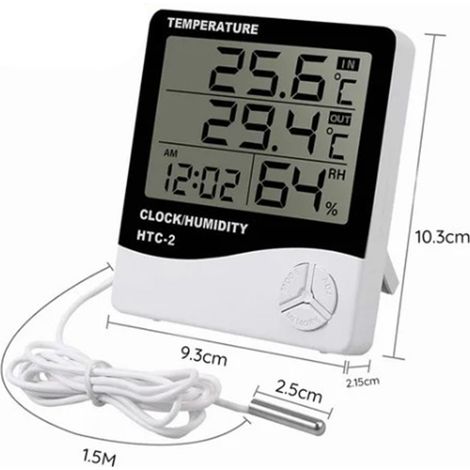 Digitales Innenthermometer und Hygrometer mit externer Sonde (1/5)