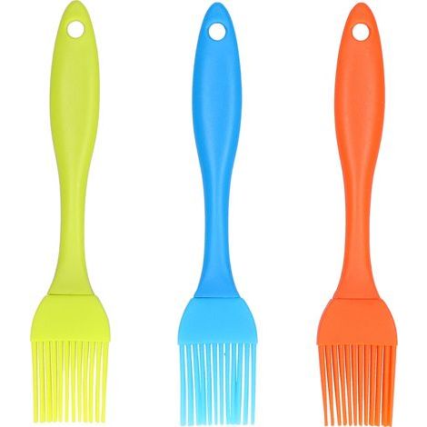 3 pinceaux de cuisson en silicone résistant à la chaleur pour barbecue, pâtisserie et assaisonnement, lot de 3, cuisine et grillade (1/5)
