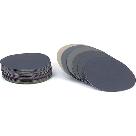 Disques de Ponçage secs Humides à l'eau Ronde Grain 800/1000/1200/1500/2000/2500/3000 Feuille de Sable Pour Disque de Papier Abrasif à Crochet et à Boucle 35pcs / Lot 125mm 5 Pouces Ensemble Varié (1/5)