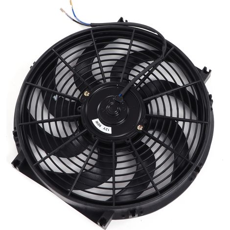Kit de montage universel pour ventilateur électrique de radiateur 14 pouces, 12V 90W, silencieux, poussé-tiré, fixation acier, refroidissement moteur (1/5)