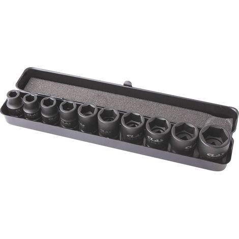 Coffret 10 douilles choc 10-27mm 1/2" Cr-Mo DIN ISO 2725-3 - OS 3100 - CLAS Equipements (1/2)