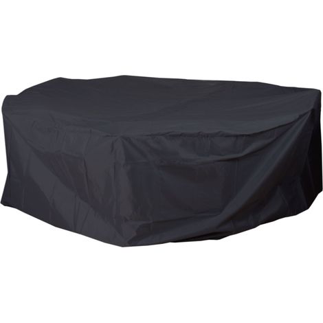 Abdeckhaube HHG-648, Abdeckplane Schutzplane Schutzhülle, Outdoor Gartenmöbel Garnitur, anthrazit rund Ø 310cm