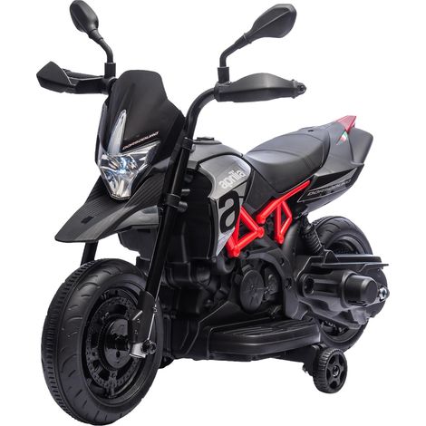 Moto Électrique Enfant 6V - 25W, Batterie 4,5Ah, Phare LED, Musique, Idéal dès 3 Ans, Noir (1/5)