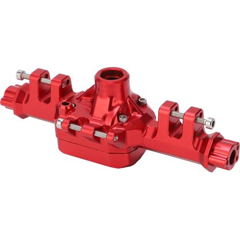 Boîtier d'essieu arrière de remplacement en alliage d'aluminium pour voiture RC Traxxas 1:10 (rouge) (1/5)