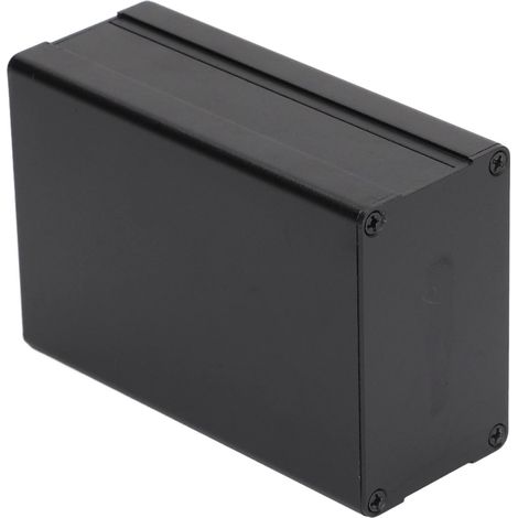 Boîtier de jonction étanche IP65 en aluminium noir 46x76x110mm pour installations électriques et projets DIY (1/5)