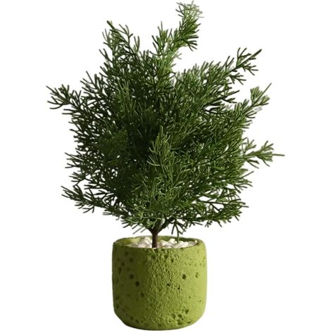 Plantes artificielles en pot - 32 cm de haut - Plantes décoratives réalistes pour la maison et le bureau - Avec pot en céramique avec pierres décoratives - Plante d'intérieur facile (1/5)
