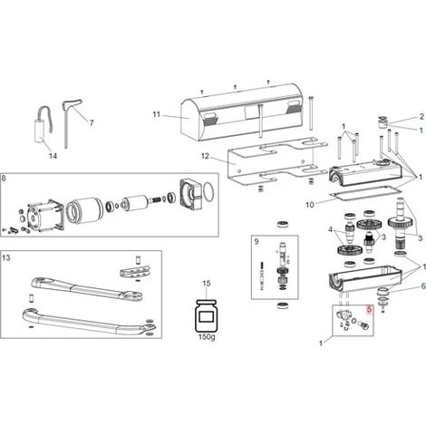 faac ricambio sblocco 390/550/trigon/breeze 63001855 (1/3)