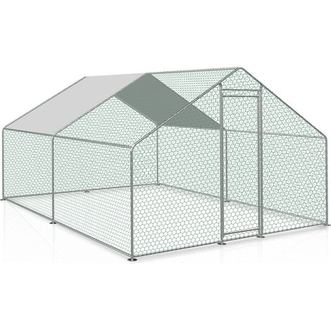 Poulailler d'extérieur 3x6x2 m Acier galvaniséRandaco Poulailler d'extérieur 3x6x2 m Acier galvanisé